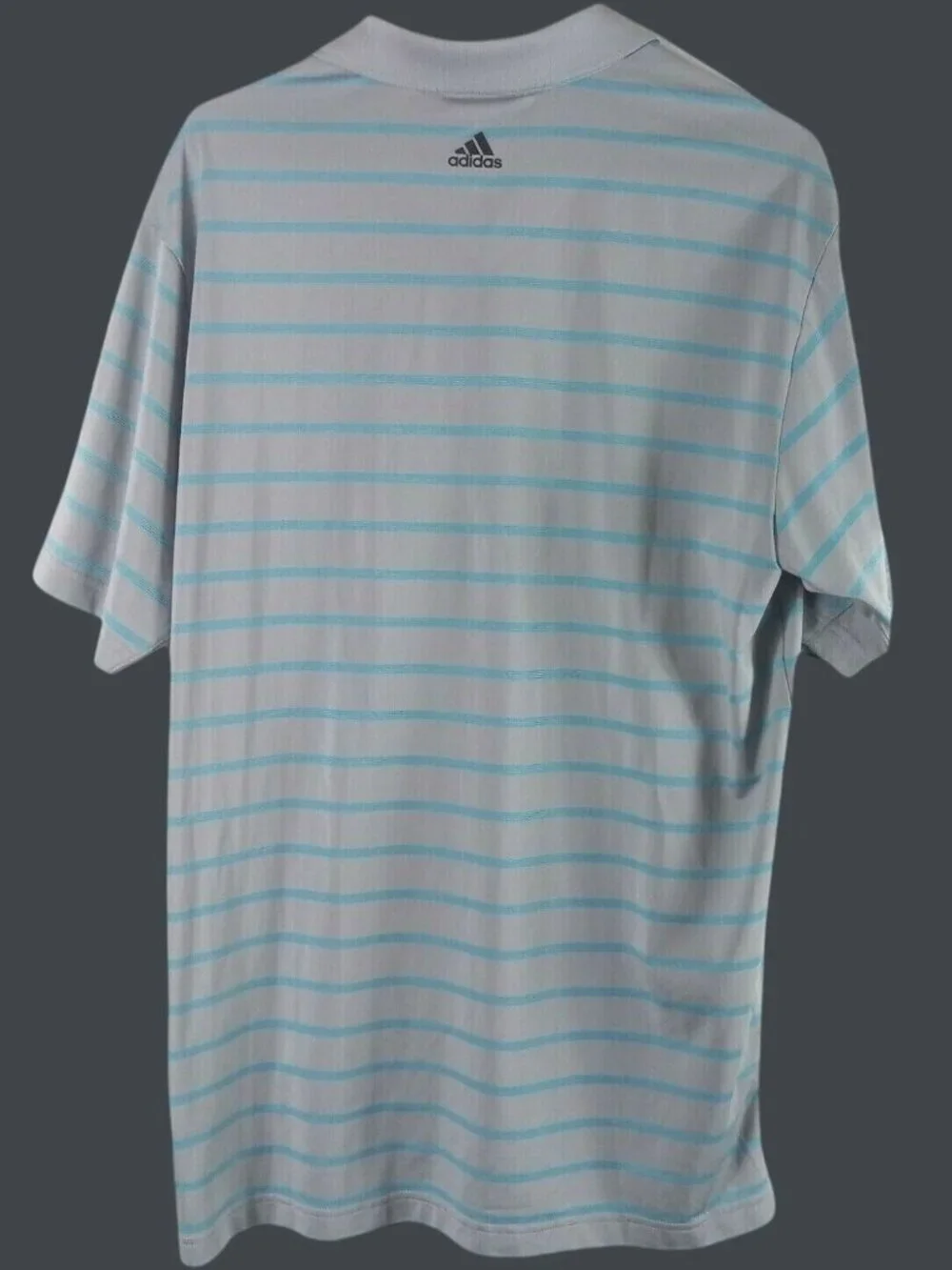 Adidas ClimaCool CoolMax Striped Polo Shirt Mens M NEW Gray Golf Gorpcore Dad
